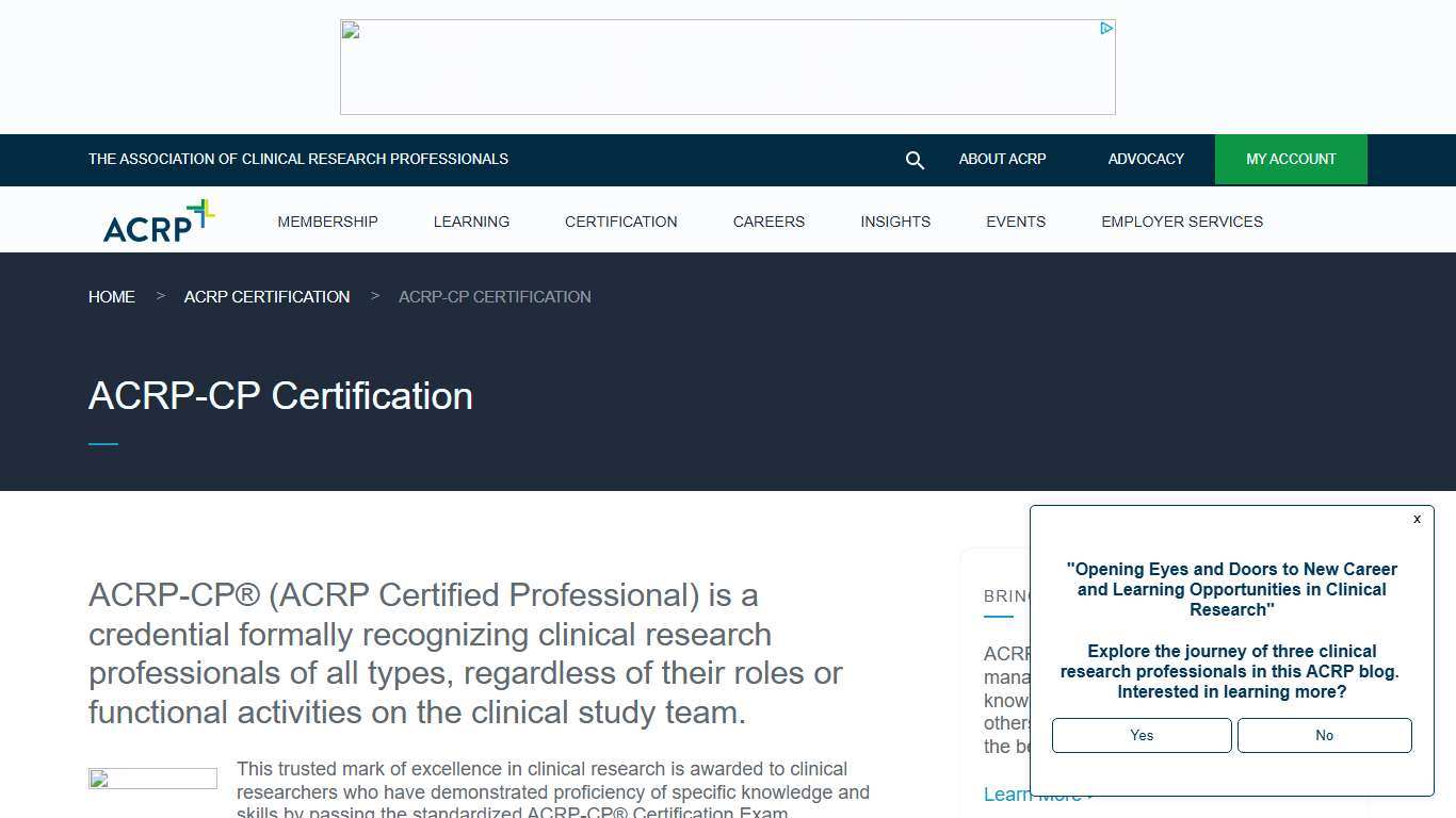 ACRP-CP Certification - ACRP